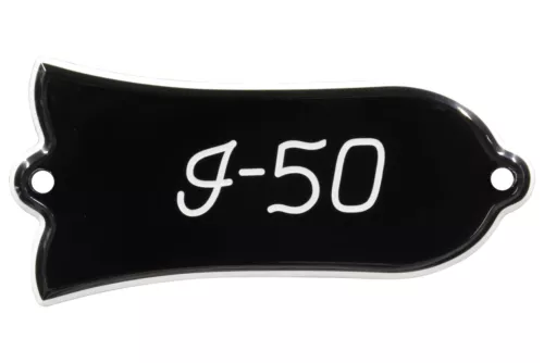 Engraved "J-50" Truss Rod Cover for Gibson Guitars 2ply B/W