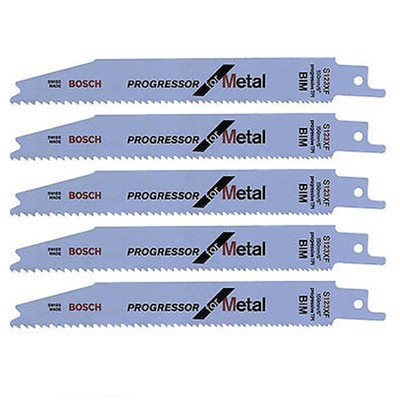 Bosch 5pcs 6 Progressor Reciprocating Saw Blades S123xf For Metal