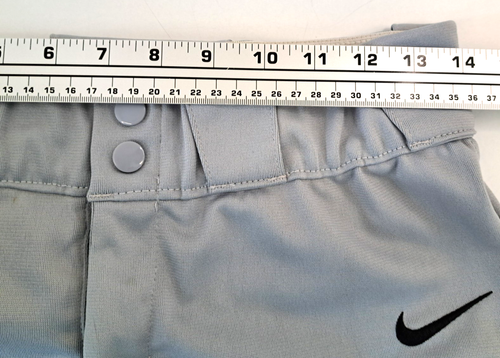 Pantalon de baseball softball Nike unisexe M gris clair logo Swoosh 28 x 18 - Photo 8/9