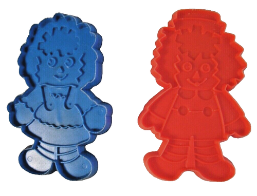 Vintage Raggedy Ann and Andy Cookie Cutter Set Lot of 2 Cutters Bobbs Merrill Co - Picture 4 of 5