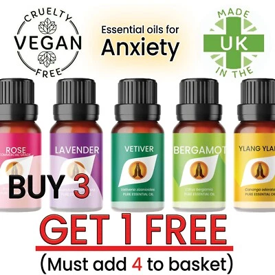 AROMA ENERGY Essential Oils For Anxiety | Pure Aromatherapy Essential Oil Fragrances | 10ml