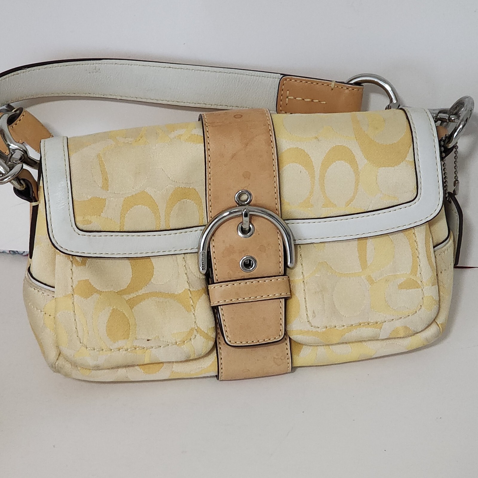 Yellow Coach Crossbody Bag w/ Detachable Shoulder Strap eBay