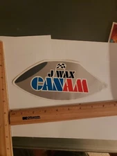 Vintage  Can-Am racing Race j wax  bumper sticker decal award contingency e40