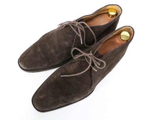 SUITSUPPLY Men Formal Shoes EU41 Dark Brown High-Top Suede Laced - Picture 7 of 18