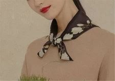 Women Girl boho Retro look Soft Genuine 100% Silk Scarf hair HEAD Bandana Wrap 