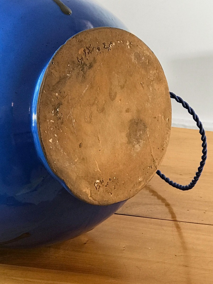 Lampe En Céramique De Vallauris Vers 1950 Signée