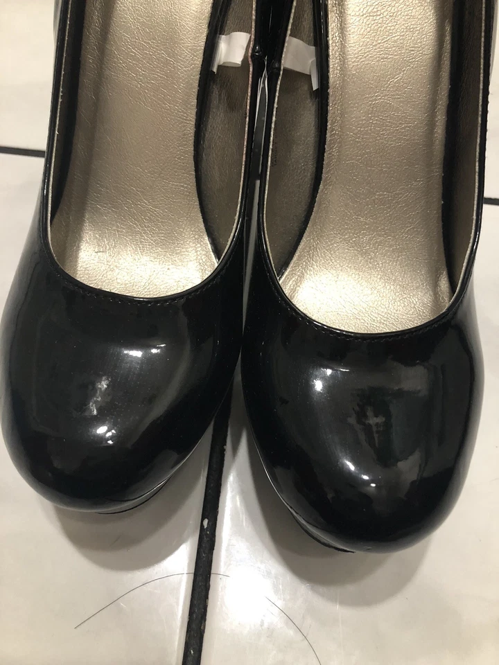xhilaration zapatos de tacón alto negros plataforma tacones de aguja para mujer talla 9 Foto 3 de 4
