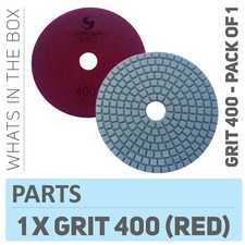 Diamond Polishing Pads 4" Wet/Dry Granite Tile Marble Concrete Stone Grit 400