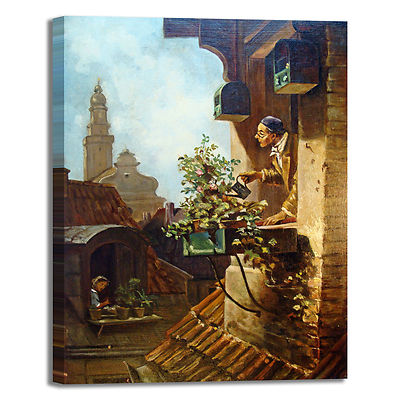 Spitzweg Penthouse Design Bild Druck Leinwand Gemälde Rahmen Wohnkultur