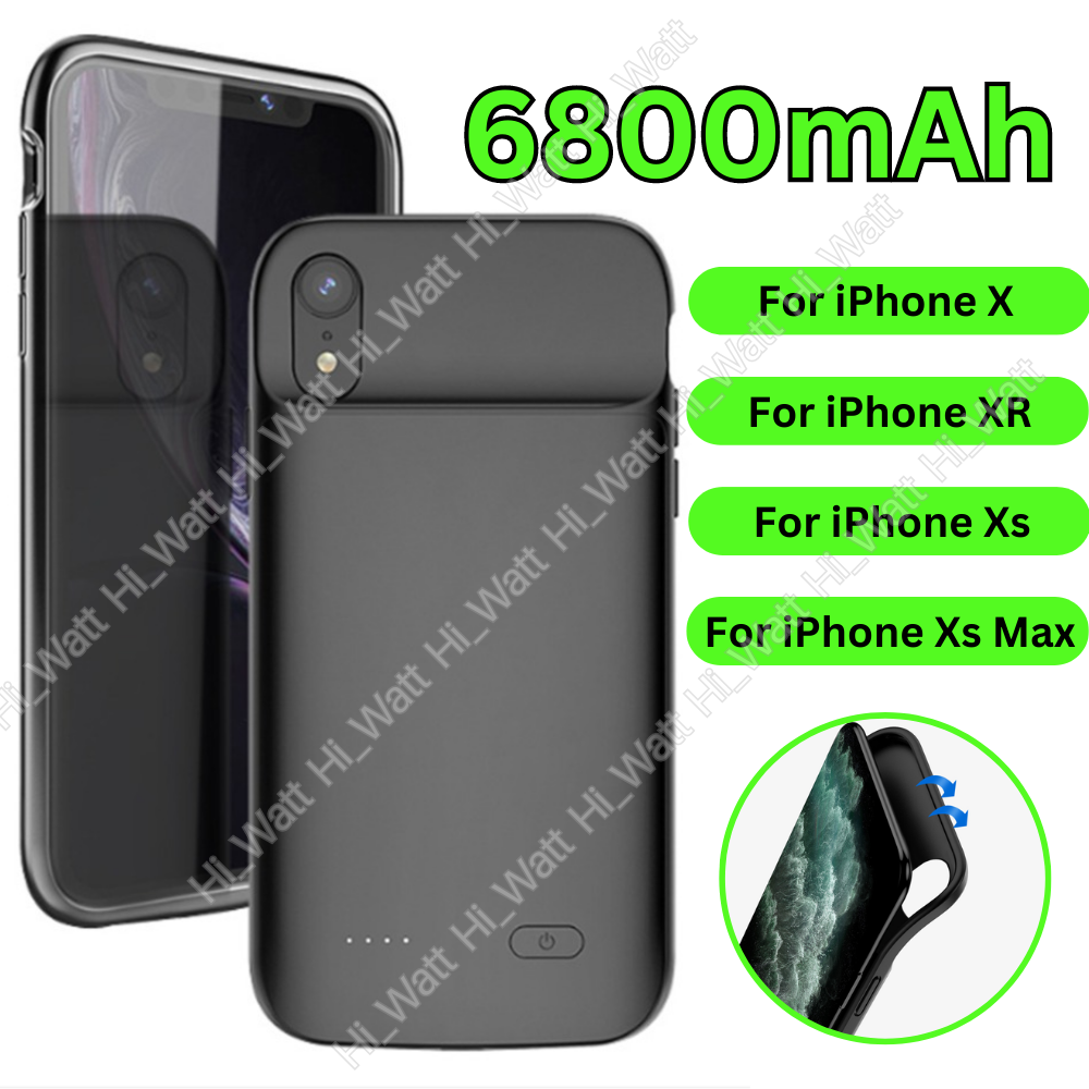 Smart Charging Cover External Power Bank Battery Case for iPhone X/XR/XS/XS  Max