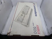 Commodore Amiga 500 EMPTY Box Only - Vintage EMPTY Box Only - DAMAGED TORN