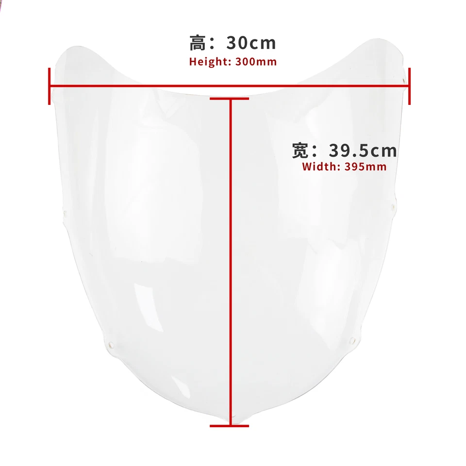 Clear Windshield Windscreen Fit For Aprilia RS125 RS250 1996-1998 97 Motorcycle - Image 2 of 4