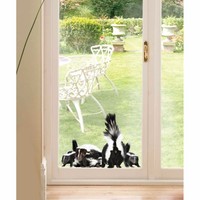 Skunk At Door Window Cling Vinyl Sticker on sale Skunk At Door Window Cling Vinyl Sticker on sale