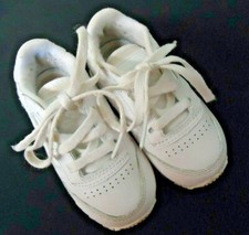 REEBOK SHOES SNEAKERS Toddler Size 5 Girl Boy White EUC Free Shipping