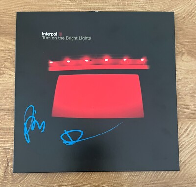 * INTERPOL * signed album * TURN ON THE BRIGHT  * PAUL BANKS & DANIEL KESSLER *
