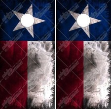 Texas Flag Smoke Cornhole Wrap Bag Toss Skin Decal Sticker Wraps