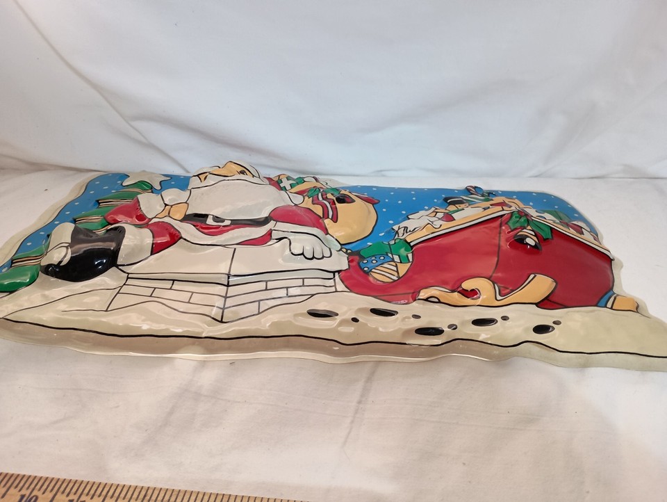 Christmas Santa Vacuform Wall Door Window Decoration Seasonal Plastic