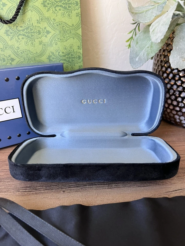 Nuevo Gucci Gafas de sol Estuche Negro Estuche para gafas con caja y bolsa de compras Foto 3 de 4