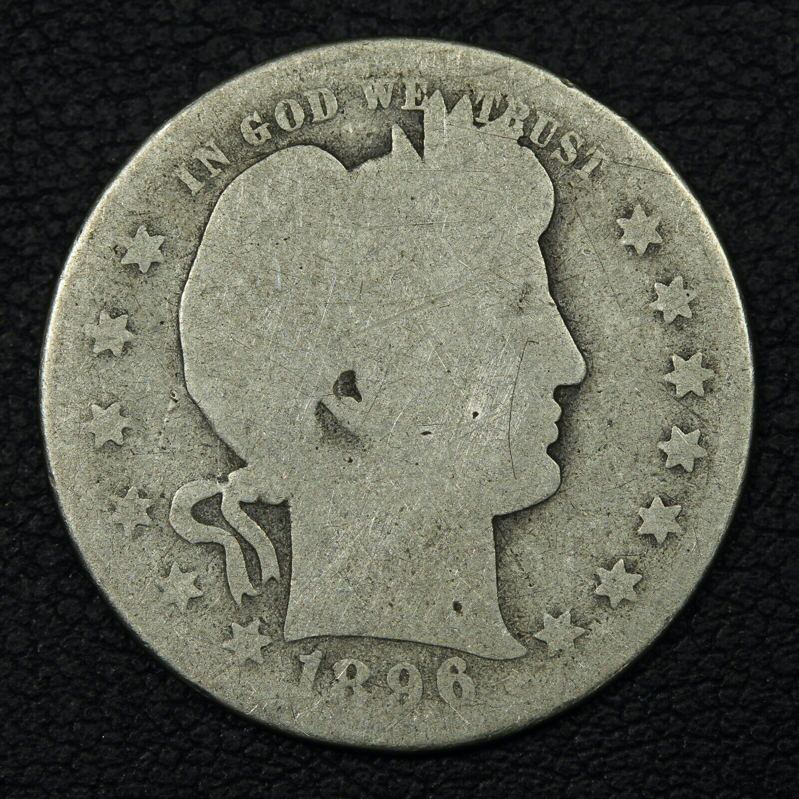 1896 O Barber Silver Quarter