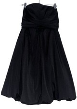 White House Black Market Strapless Bubble Mini Dress Black Size 2 LBD