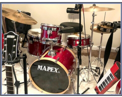 Mapex Meridian 4pc Drum Kit Set /Red/ 22/16/13/12