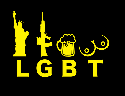 LGBT Die Cut Vinyl Window Decal Bumper Sticker Guns Liberty Funny Beer Boobs - Picture 11 of 19