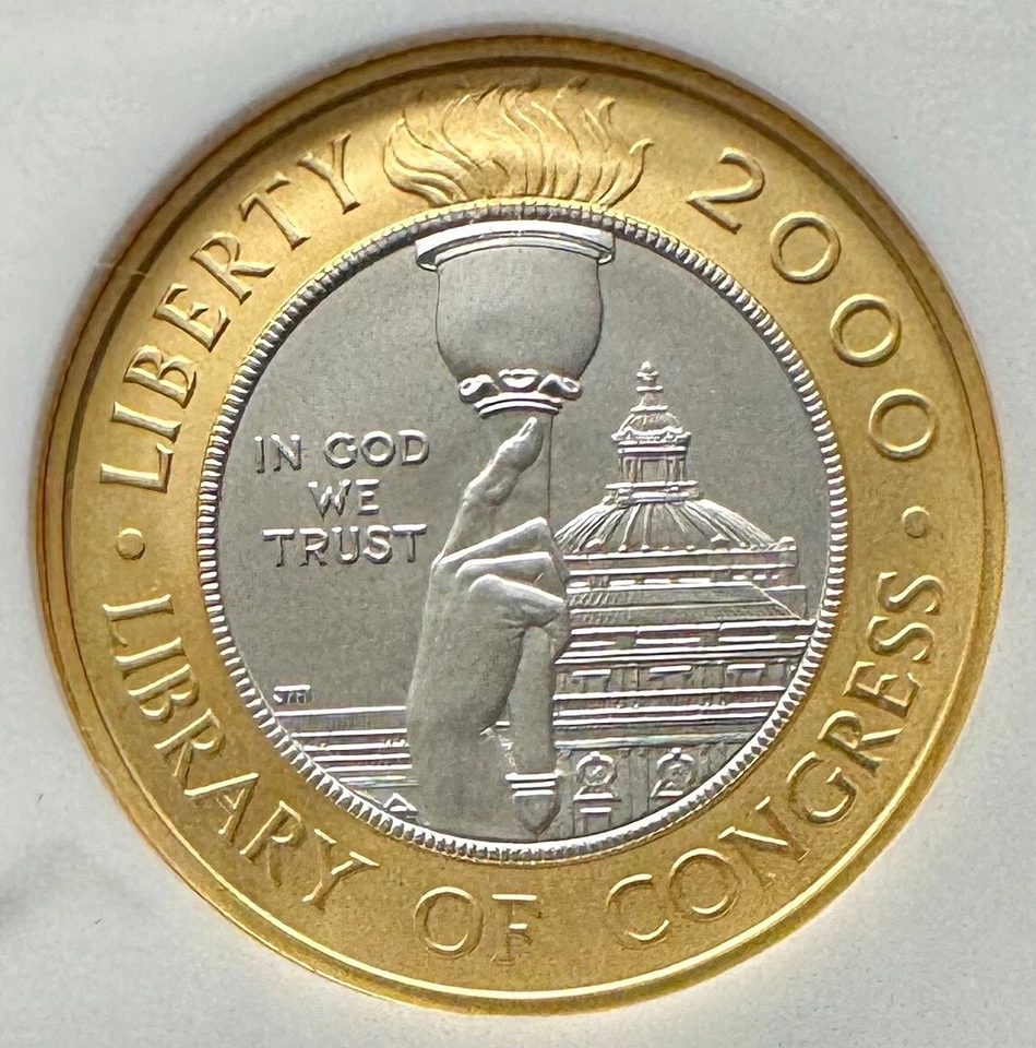 2000-W Congress Bi-Metallic $10 NGC MS-70 - Image 3 of 4