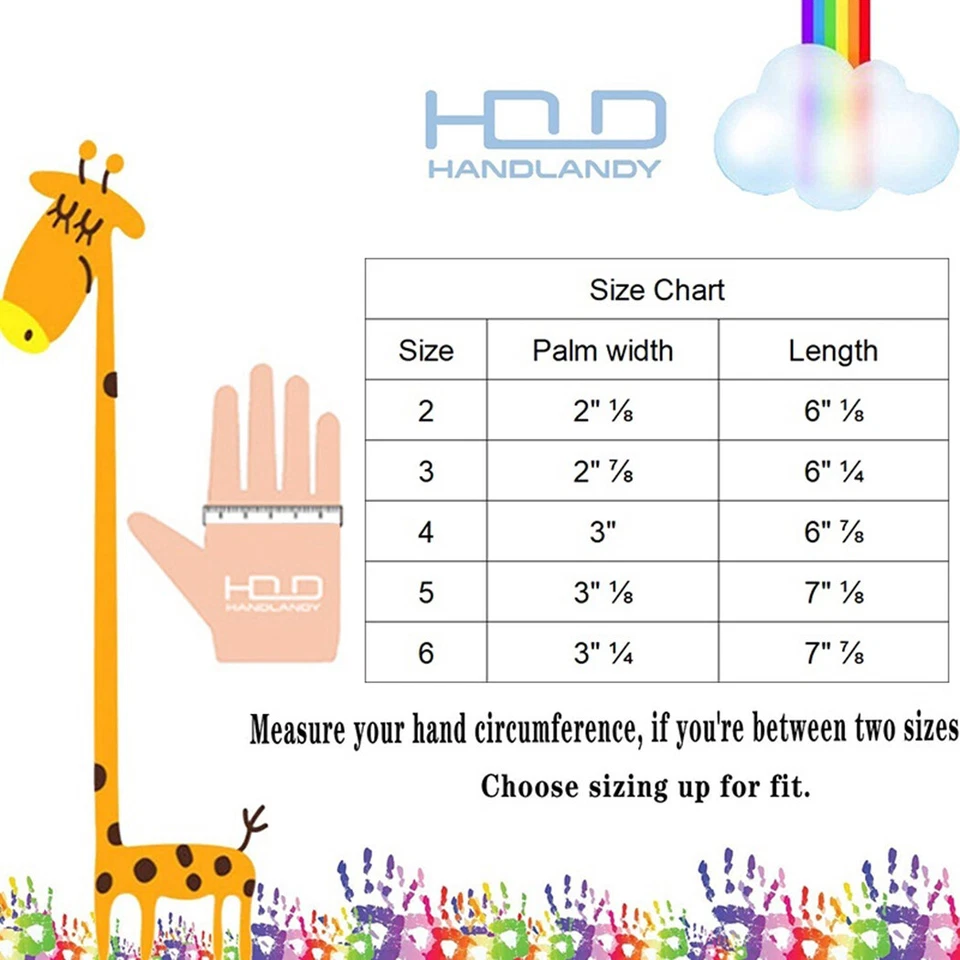 HANDLANDY 3 Pairs Age 2-13 Kids Gardening Gloves Nitrile Coated Outdoor Gloves - Image 2 of 4