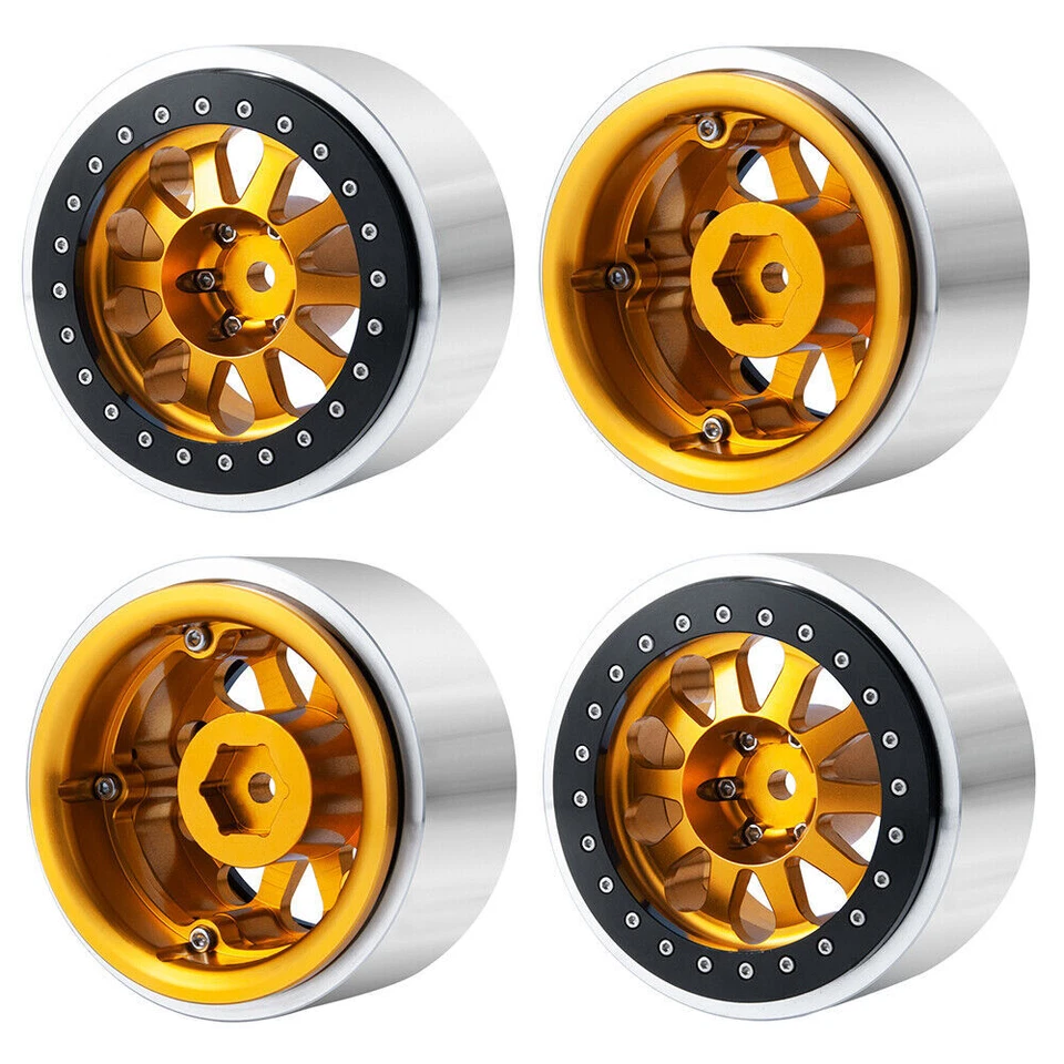 1/4PCS 2.9" Beadlock Wheel Rim Wheel Hub for 1:6 RC Crawler Axial SCX6 AXI05000 - Image 4 of 4
