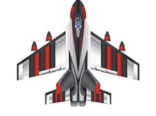 40" CLOUDPLEASERS JET PLANE NYLON WIND FLYING KITE WITH LINE, WINDER,  QUIKCLIP