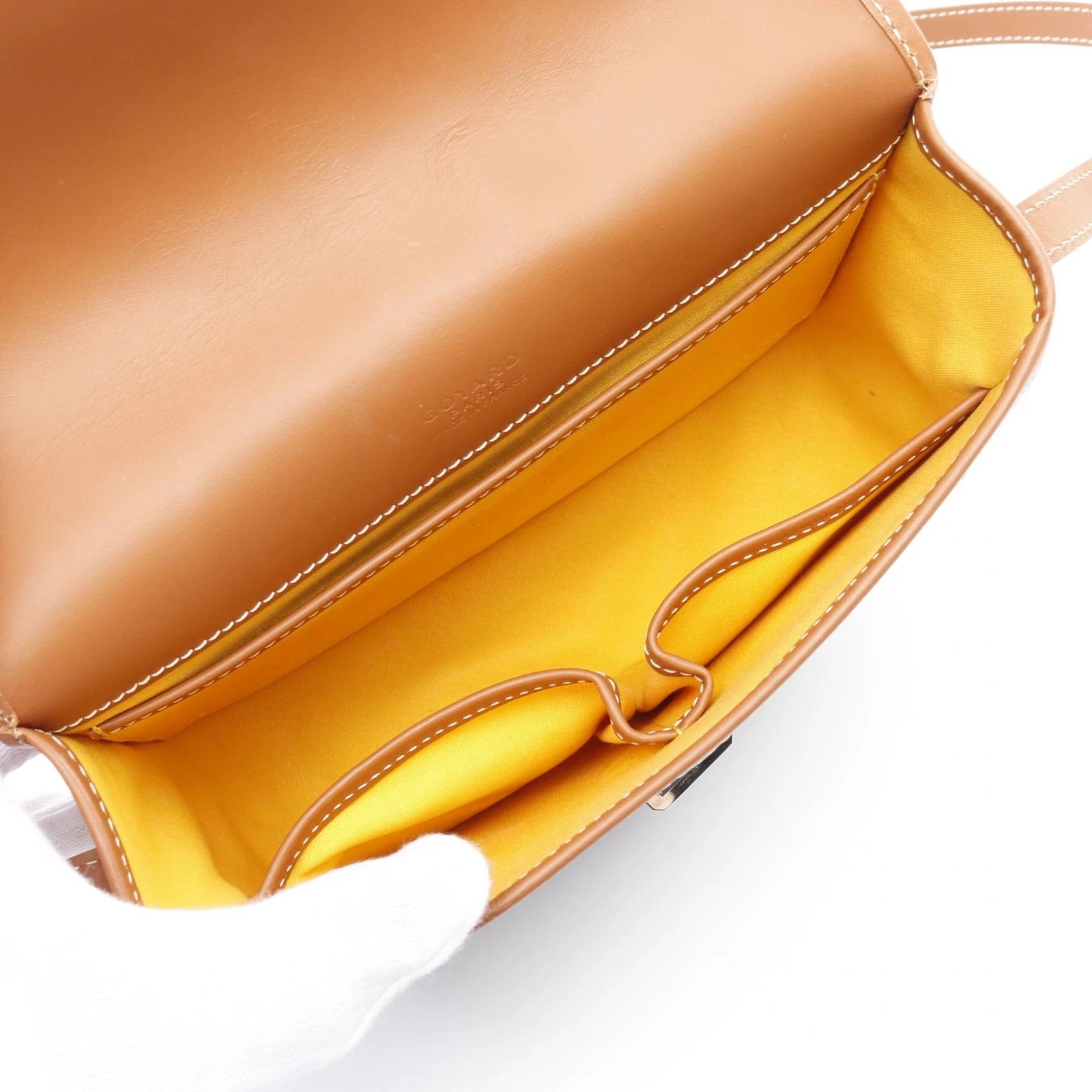 Borsa a tracolla GOYARD Belvedere PM tela pelle marrone nera usata donna