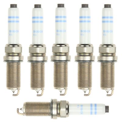 For Porsche Cayenne Macan Panamera V6 Set of 6 Spark Plugs Double Platinum Bosch