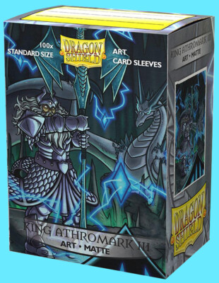 100 DRAGON SHIELD KING ATHROMARK III STANDARD MATTE ART Card Sleeve Royals ccg