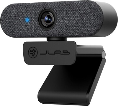 JLab Epic Cam USB HD Webcam, w/ Optional White Face, Full 2k/30 FPS, 5 Megapixel