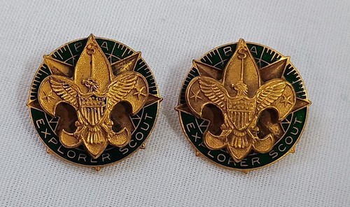 Vintage Explorer Scout BSA Enamel Pin Lot Boy Scouts