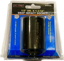 New 1/2" Inch Drive x 1-3/16” DEEP IMPACT SOCKET 6 POINT 3” Long SAE