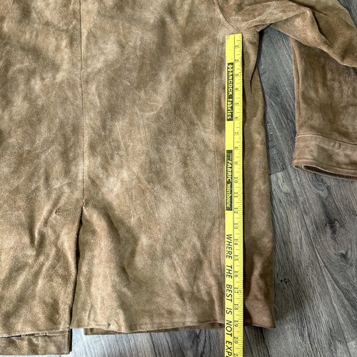 Chaps Ralph Lauren Suede Leather Coat Chore Heavy Jacket MEDIUM - Picture 15 of 16