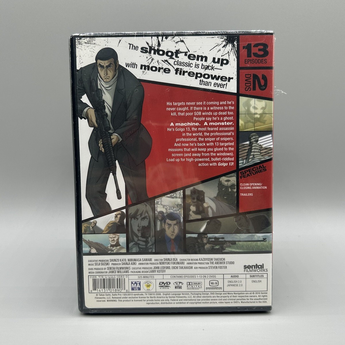 Golgo 13 Collection 1 Episodes 1-13 DVD 2008 Anime Action RARE OOP