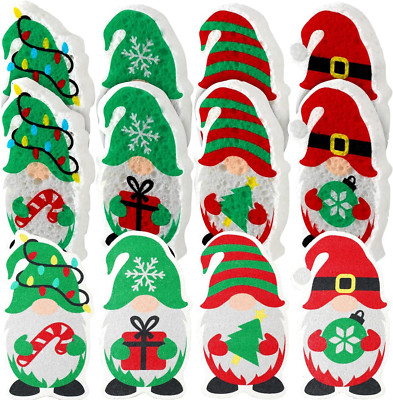 12 Pcs Christmas Gnome Dish Sponges - Non-Scratch, Reusable