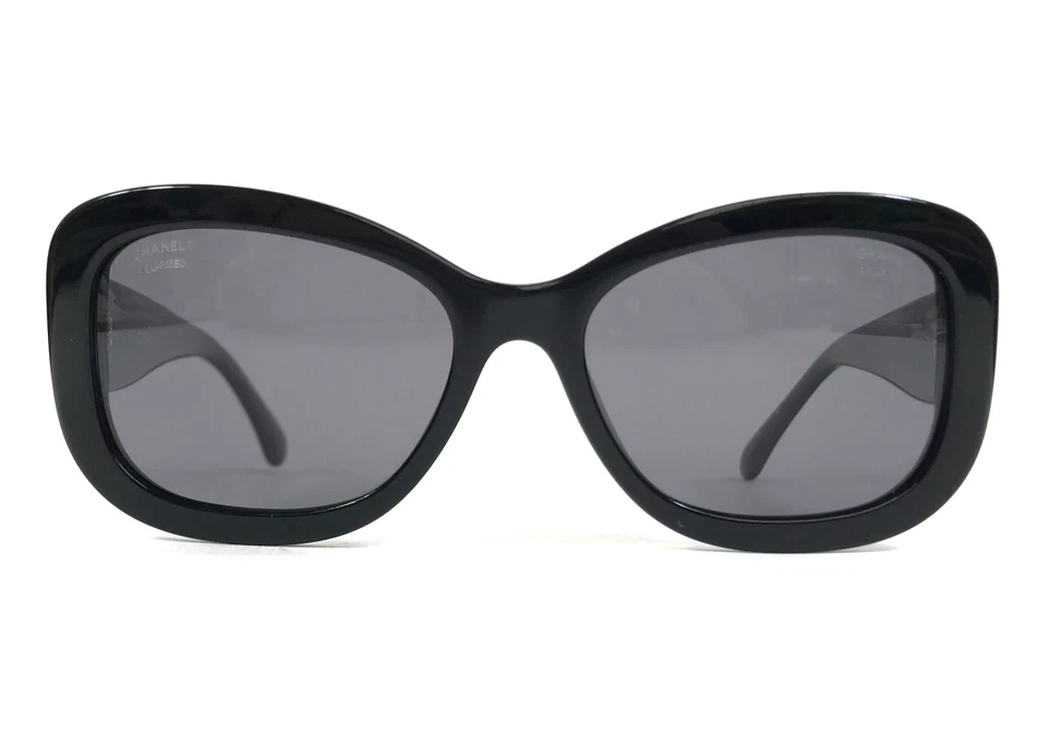 Gafas de sol Chanel 5468-B-A c.622/T8 negras ajuste asiático con lentes polarizadas grises Foto 3 de 4