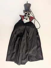 Vintage Paper Magic 15" Hanging Skeleton in Top Hat and Cape Halloween Jiggler