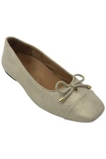 Vionic Women's Klara Flats Syrah Gold Mat Leather