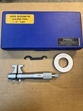 Fowler 1 - 2" Inside Micrometer Set 0.001" Grad, Carbide Tips, Barely Used.