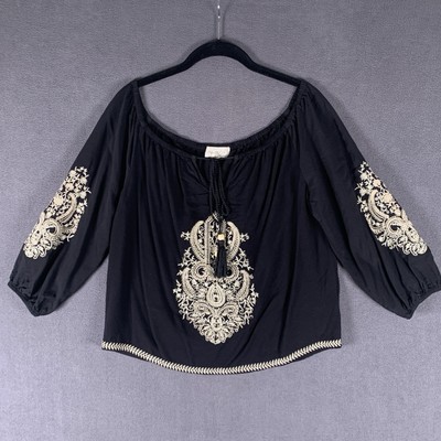 Luna Moon Top Women S Rayon Boho Chic Festival Whimsigoth Coastal Cowgirl Flowy