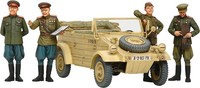 Tamiya 1/35 Wwii Russian Commanders & Staff Car Set W/4 Figures Kit25153 Jdmps