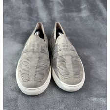 Vince Camuto Beyza Woven Suede Grey Slip On Casual Sneakers Women's Size 7.5
