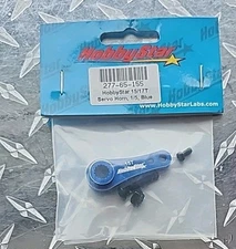 HobbyStar 15T 17T Servo Horn, Large-Scale, 1/5 Blue