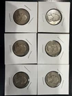 Assorted Lot of 6 Silver Washington Quarters 90% SILVER 1950 - 1958 FV $1.50