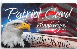 WinnaVegas Casino Sloan IA Patriot Card (Sticker Front) Temp Card