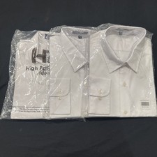NEW 3 Shirt Employee Work Uniform Men’s White Long Sleeve size 17.5-34